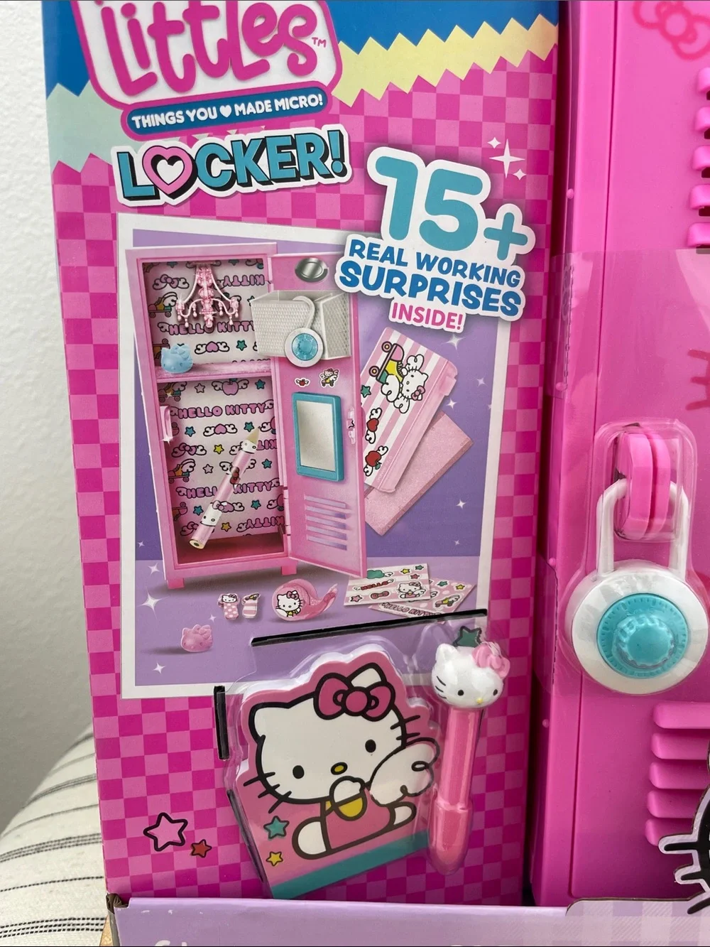 SALE! 50% Off NWT Hello Kitty Pink Mini Locker Playset with Blue Lock Accent
